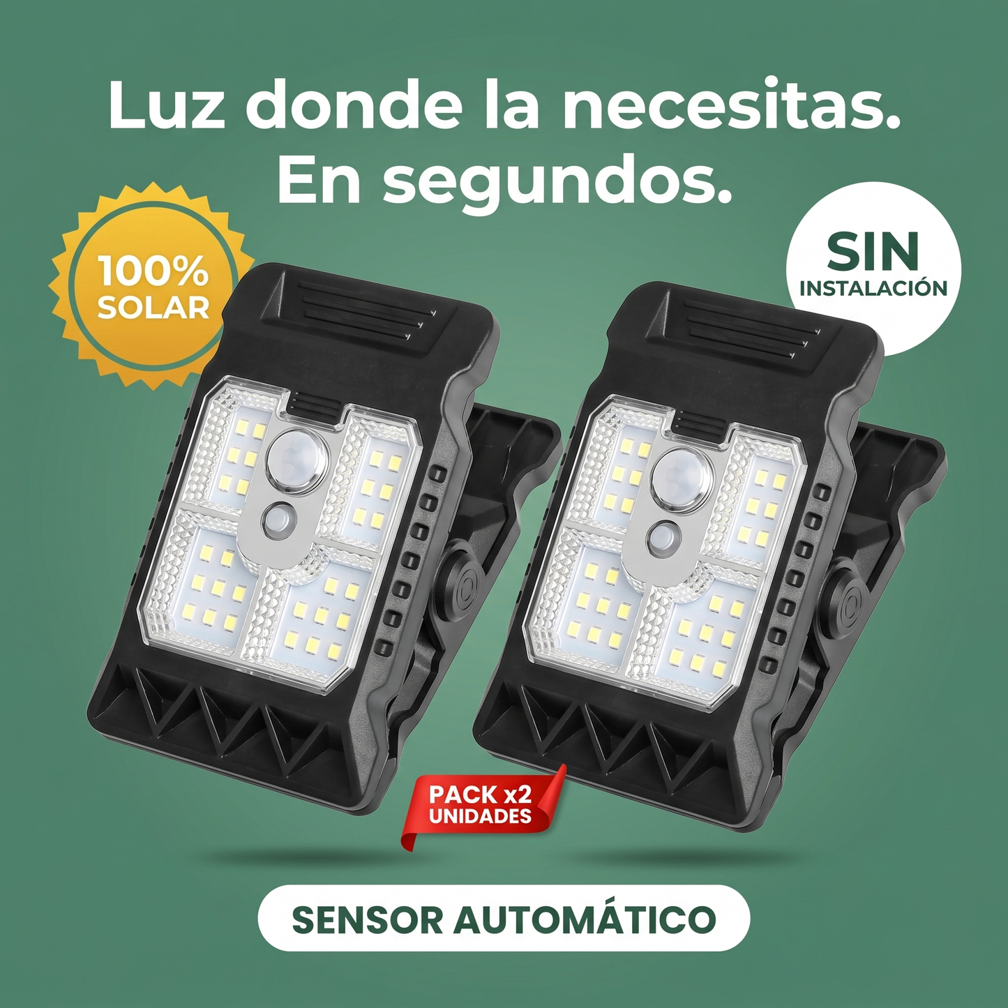 LuzClip Solar - PACK 2 UNIDADES